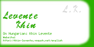 levente khin business card